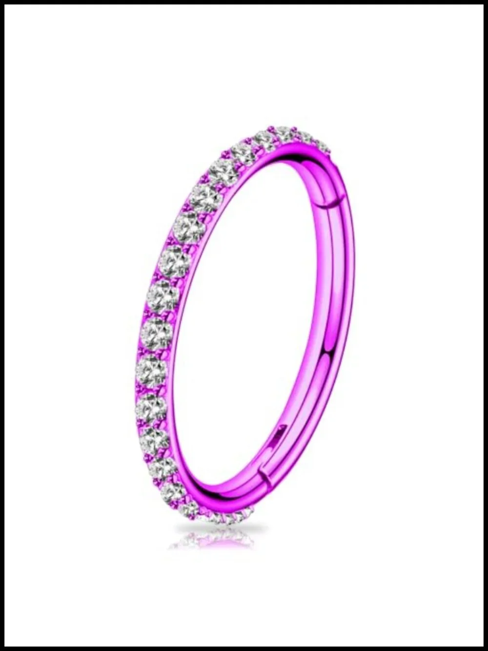 G23 Titanium Nose Ring Hoop - 20G 18G 16G, Clicker Closure, Helix Cartilage